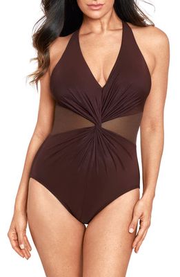 Miraclesuit Illusionist Wrapture One-Piece Swimsuit in Sumatra Brown