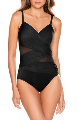 Miraclesuit Network Mystique Underwire One-Piece Swimsuit in Blk