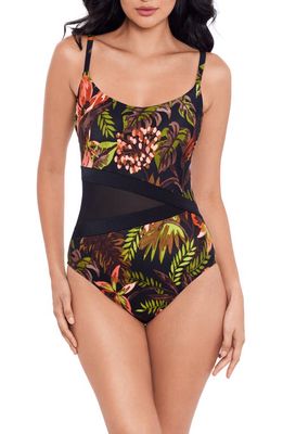 Miraclesuit® Botanico Lyra Underwire One-Piece Swimsuit in Black Multi 