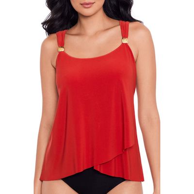 Miraclesuit® Razzle Dazzle Underwire Tankini Top in Cayenne 