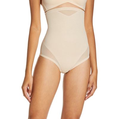 Miraclesuit® Sexy Sheer High Waist Shaping Briefs in Warm Beige 