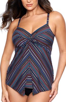 Miraclesuit Shimmer Links Love Knot Underwire Tankini Top in Multi