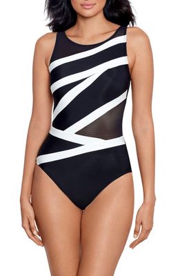 Miraclesuit Spectra Somerpointe One-Piece Swimsuit in Black/White