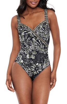 Miraclesuit Zahara Sanibel Underwire One-Piece Swimsuit in Black Assorted