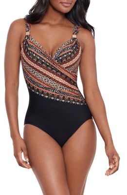 Miraclesuit Zwina Siren One-Piece Swimsuit in Black/Multi