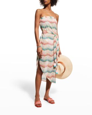 Mirage Belted Midi Crochet Dress