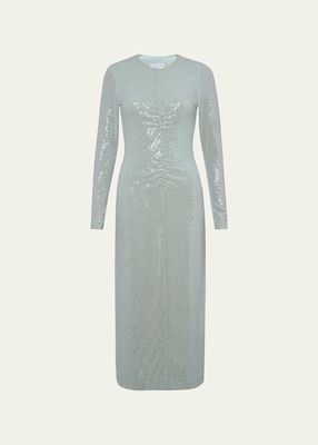 Mirage Confetti Dot Long-Sleeve Midi Dress