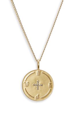 MIRANDA FRYE Carina Chain Compass Pendant Necklace in Gold