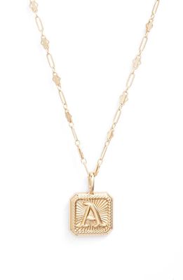 MIRANDA FRYE Harlow Initial Pendant Necklace in Gold - A