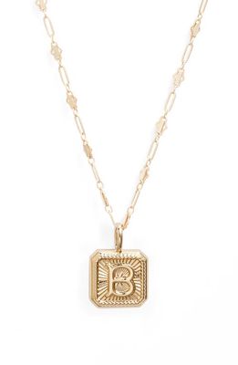 MIRANDA FRYE Harlow Initial Pendant Necklace in Gold - B