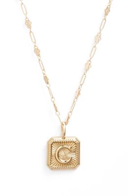 MIRANDA FRYE Harlow Initial Pendant Necklace in Gold - C