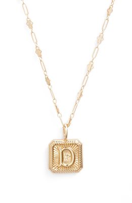 MIRANDA FRYE Harlow Initial Pendant Necklace in Gold - D