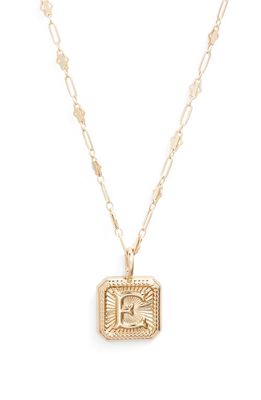MIRANDA FRYE Harlow Initial Pendant Necklace in Gold - E