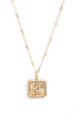 MIRANDA FRYE Harlow Initial Pendant Necklace in Gold - F