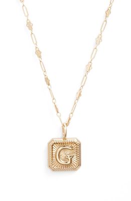MIRANDA FRYE Harlow Initial Pendant Necklace in Gold - G