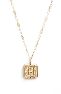 MIRANDA FRYE Harlow Initial Pendant Necklace in Gold - H