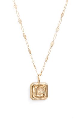 MIRANDA FRYE Harlow Initial Pendant Necklace in Gold - L