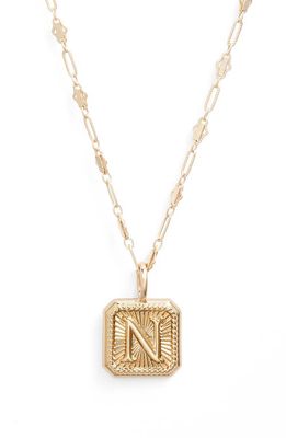 MIRANDA FRYE Harlow Initial Pendant Necklace in Gold - N