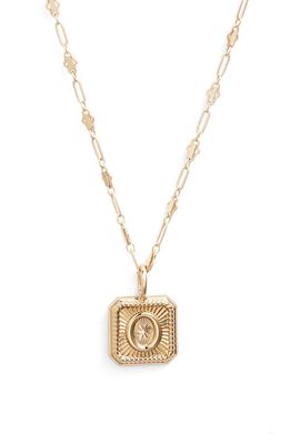MIRANDA FRYE Harlow Initial Pendant Necklace in Gold - O
