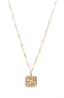 MIRANDA FRYE Harlow Initial Pendant Necklace in Gold - S