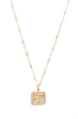 MIRANDA FRYE Harlow Initial Pendant Necklace in Gold - T