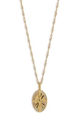 MIRANDA FRYE Irene Chain Wanderlust Cubic Zirconia Pendant Necklace in Gold