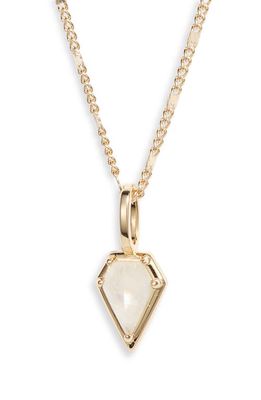 MIRANDA FRYE Marlowe Moonstone Charm Necklace in Gold