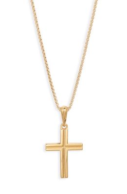 MIRANDA FRYE Men's Cross Pendant Necklace in Gold 