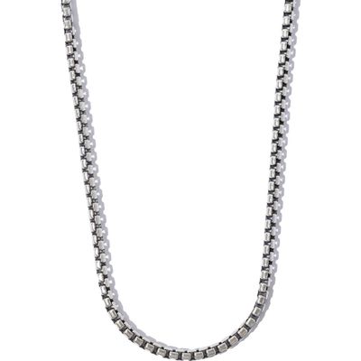 MIRANDA FRYE Men's Jasper Chain Necklace in Silver 