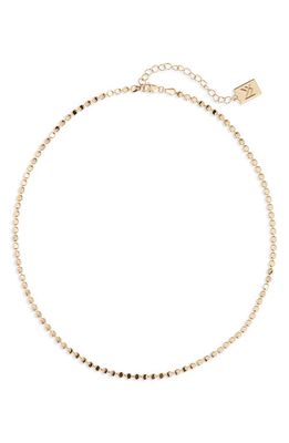 MIRANDA FRYE Paisley Disc Bead Necklace in Gold