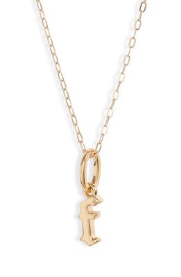 MIRANDA FRYE Sophie Customized Initial Pendant Necklace in Gold - F