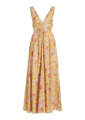 Miriam Floral V-Neck Maxi Dress