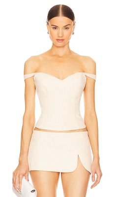 Mirror Palais Bustier in Ivory