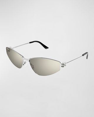 Mirrored Metal Cat-Eye Sunglasses