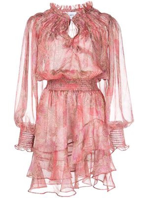 Misa Los Angeles Almaha paisley-print mini dress - Pink