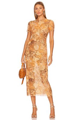 MISA Los Angeles Vanessa Dress in Mustard