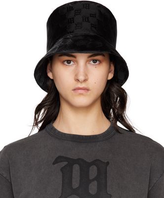 MISBHV Black Monogram Bucket Hat