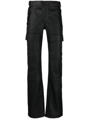 MISBHV cargo faux-leather trousers - Black