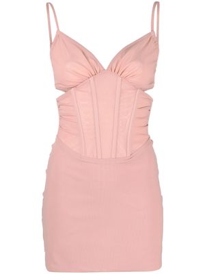 MISBHV corset-style mesh minidress - Pink