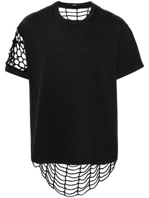 MISBHV crochet-panelling T-shirt - Black
