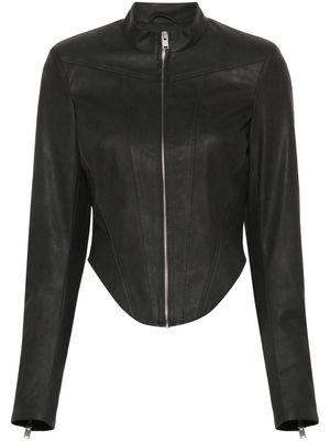 MISBHV cropped faux-leather jacket - Black