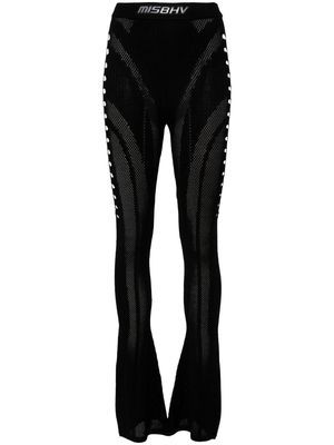 MISBHV cut-out flared trousers - Black