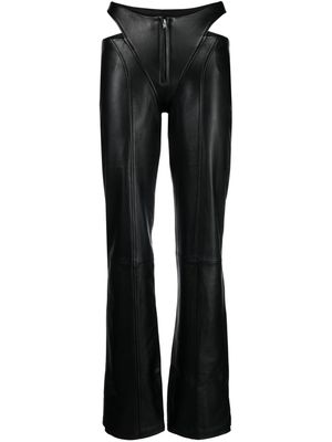 MISBHV cut-out leather trousers - Black