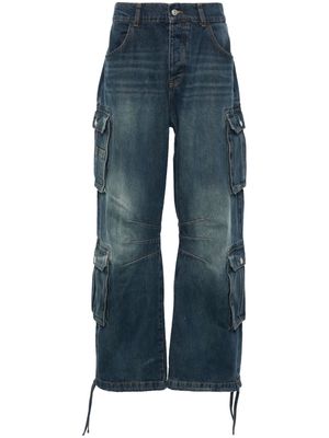 MISBHV Dirt Bath wide-leg cargo jeans - Blue