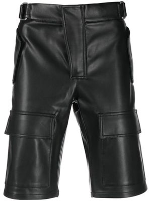MISBHV faux-leather cargo shorts - Black