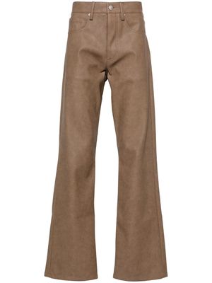 MISBHV faux-leather straight-leg trousers - Brown