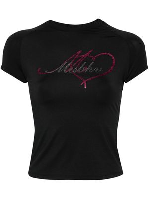 MISBHV glitter-logo T-shirt - Black