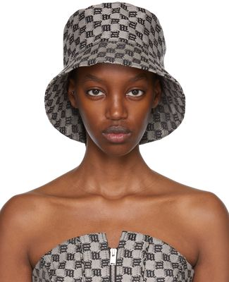 MISBHV Gray & Black Jacquard Bucket Hat