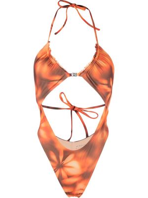 MISBHV halterneck one-piece swimsuit - Orange