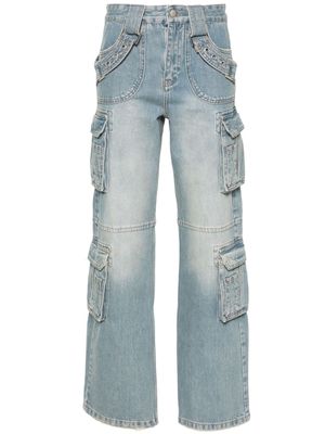 MISBHV Harness low-rise cargo jeans - Blue